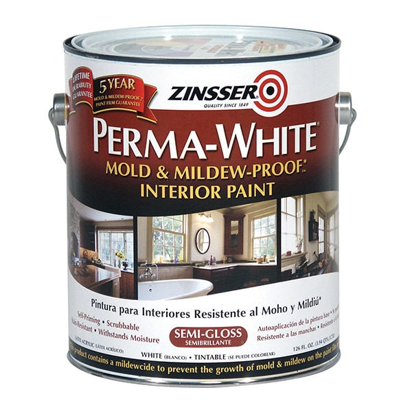 Interior Paint, Semi-Gloss, White, 1 gal